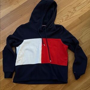 Tommy Hilfiger Navy, Red, and White Sweater